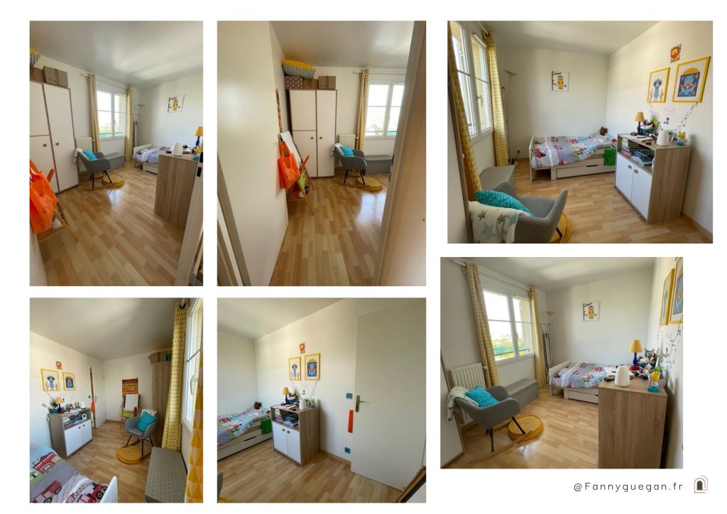 amenagement-renovation-chambe-enfant-vert - Paris - Val d'Europe - Chessy - Serris - lagnysurmarne - chantier-travaux-projet-decoration-agencement-architecture-interieure-agence-applats-couleur-rangements-doux-coin-lecture-bureau -Fanny-Guegan-architecte-intérieur-décoratrice-avant-après 