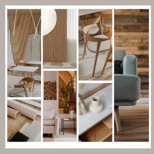 Moodboard Planche d’inspiration déco avec palette de couleurs et ambiance intérieure